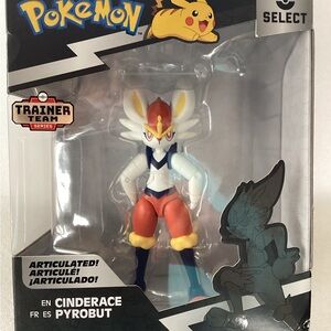 Pokémon Cinderace Action Figure - Red, White, Blue
